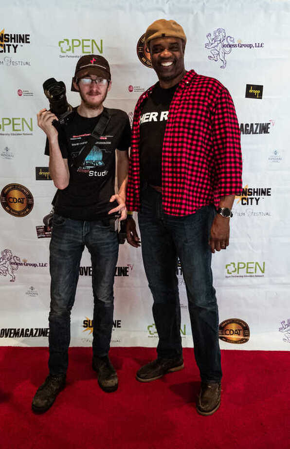 William Adams with Desi Giles on the red carpet